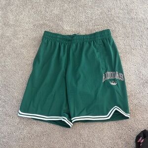 Adidas Dark Green Athletic Shorts